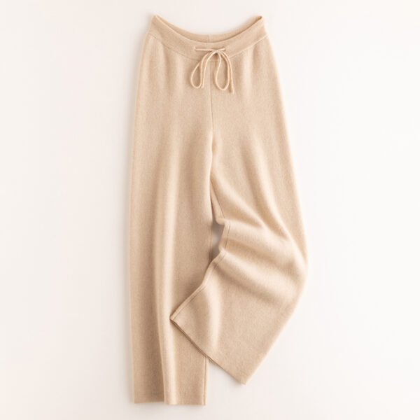 FULL NEEDLE KNITTED LOOSE PANTS - Image 4