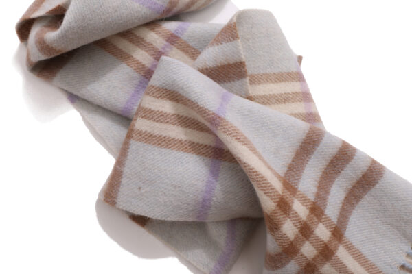 TARTAN SCARF WITH RABBIT FUR - Image 3