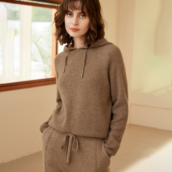CARDIGAN KNITTED HOODIE