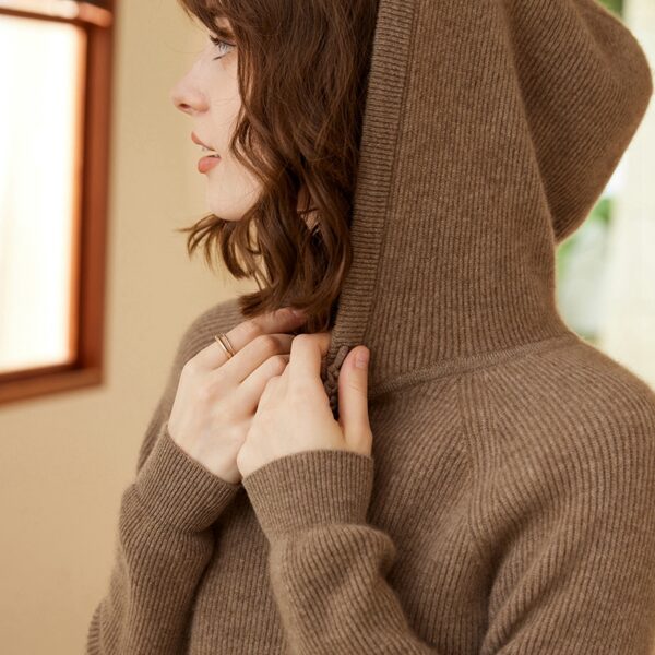 CARDIGAN KNITTED HOODIE - Image 4