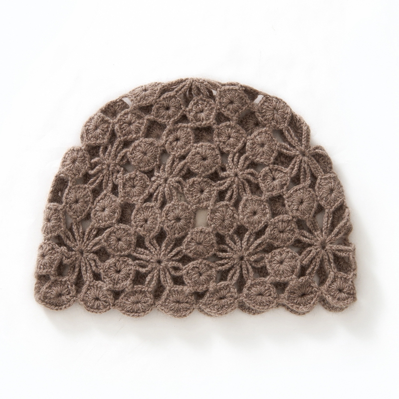 CARVED CROCHET CASHMERE HAT