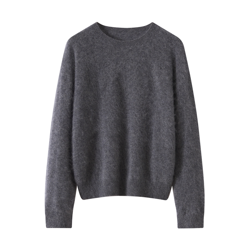 SEAMLESS BRUSHED CASHMERE&SILK BLENDS CLASSICAL RD NK